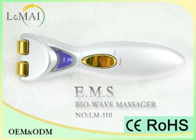 China ABS Electronic Beauty Face Massager Bio - Wave Firming Face With Gold Roller for sale