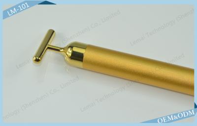 China Portable T - shape Beauty Facial Massager Gold Head For Firming Skin for sale