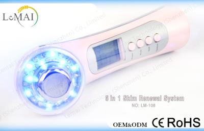 China Tragbarer Photon-Ultraschallschönheits-Maschinen-Ultraschall Gesichtsmassager mit geführtem Massage-Kopf zu verkaufen