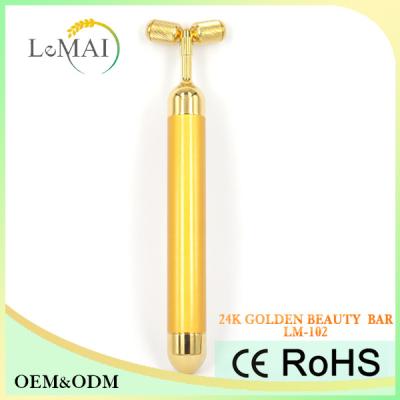 China Derma Rolling System 24k Gold Beauty Bar Y Shape Home Use 80g for sale