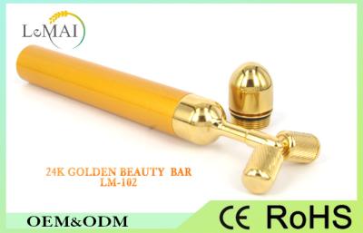 China Low Noise Handheld Facial Vibrator For Slimming Face , Beauty Bar 24k Gold for sale