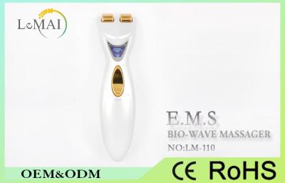 China Portable Facial Vibration Massager , ABS Titanium Alloy Gold Plating Anti-wrinkle Massager for sale