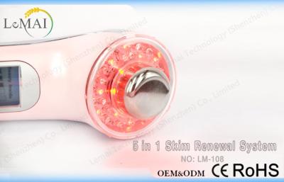 China 5 In 1 Photon Ultrasonic Facial Device , Skin Renewal Portable Facial Massager for sale