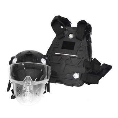 China Airsoft Launches Military Outdoor Combat Airsoft Fast Tactical Helmet Combo With Foldable Mesh Veil Half Face for sale