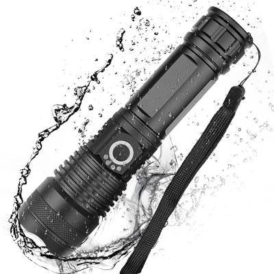 China Adventure 2020 New Outdoor Waterproof Tactical USB Rechargeable 18650 26650 Zoomable Flashlight 18650 26650 Super Bright Light Led Flashlight for sale