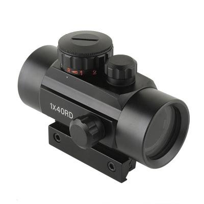 China Dot Sight Optics Sight Tactical Red 1X40 Riflescope Illuminated Red Green Dot With 11/20mm Rail For Hunting 115X76X65mm for sale