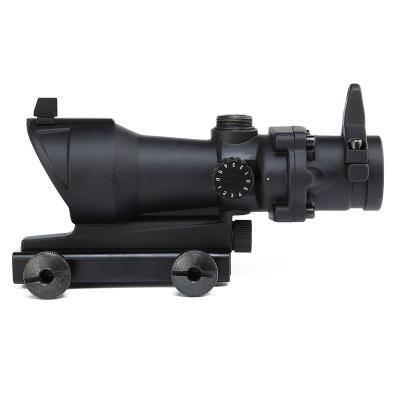 China Double Square Sight 4x32 Acog Riflescope 20mm Tactical Dovetail Optics Illuminated Reflex For Hunting 185X130X80mm for sale