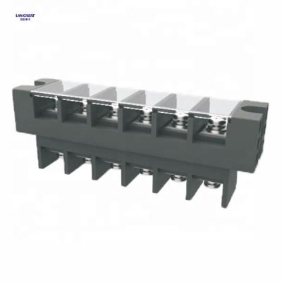 China PA66 PCB Terminal Blocks, Black Terminal Blocks, Barrier Terminal Blocks With Cover for sale