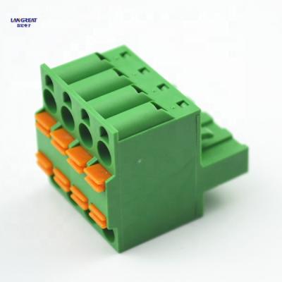 China PA66 plug-in terminal block, 5.08mm terminal block, 4 way terminal block for sale