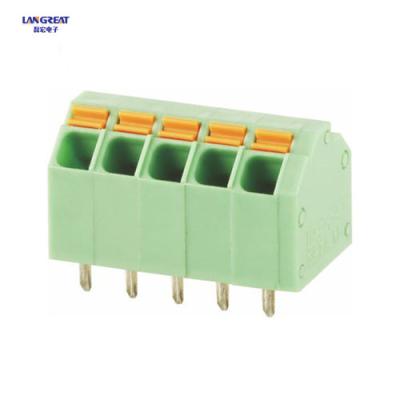 China PA66 WJ249 screwless spring terminal block pitch 3.81 mm for sale