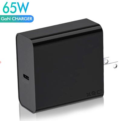 China Hot Selling Cheapest Fast Charger 3.0 XQC USB Type C Port GaN PD 65W Fast Travel Charger For iPhone iPad for sale