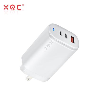 China Fast Type C QC3.0 Gan PD Wall Charger 3.0 65w GaN Charger Mini 3 USB Port Fast Charger for sale