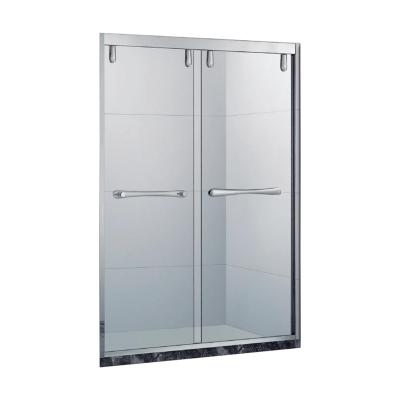 China OEM D75 Modern Design Shower Room Tempered Glass Bathroom Sliding Shower Door Customized Handle Hardware New 2022 Small for sale