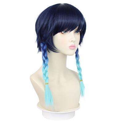 China COS Special Wig Artificial Scalp Non-Reflective High Temperature Silk Anime Wig Wendy Wig Detachable Braid New Harajuku Wig Process for sale