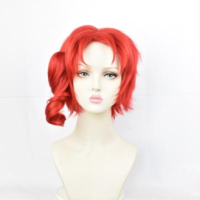 China Kakyoin Noriaki Cosplay Party Synthetic Golden Red Wigs Harajuku Wig JOJO's Bizarre Adventure Wind Anime Wigs Short for sale