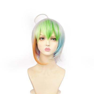 China The Big Bad Wolf Iida Rentaro Anime Cosplay Wigs 35cm Fashion Colorful Short Synthetic Natural Short Wig Harajuku Wig for sale