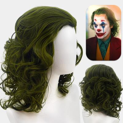 China Harajuku Wig Cos Anime High Temperature Wire Halloween Party Cosplay Clown Joker Green Hair Joker Wig for sale