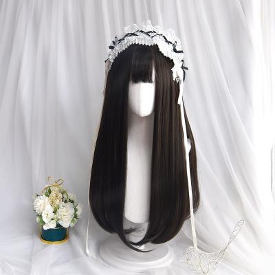 China Wholesale 27.5 Inch Silky Straight Brazilian Human Hair Natural Straight Peruvian Black Wigs Long For Women for sale