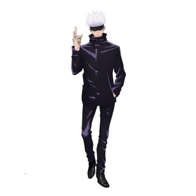 China Harajuku Jujutsu Kaisen Satoru Gojo Anime Cosplay Wigs Layered Purple Silver Ombre Hair Synthetic Wigs for sale