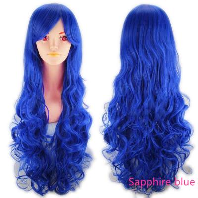 China Halloween Hair Wigs Women's Long Wig Natural Suitability Party Anime Synthetic Wavy Curly Multicolor Halloween Hair Wigs for sale