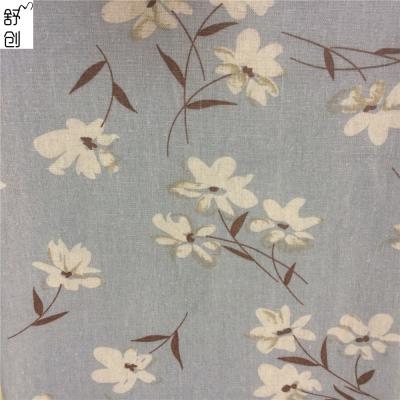 China Home Textile Light Linen Printed Fabric For Summer Women's Dressing for sale