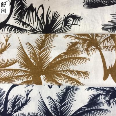 China Home Textile Hot Sale Coconut Tree Design Printed Fabric For Summer Apparel for sale