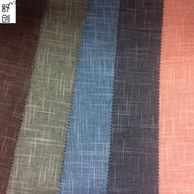 China Pleasant Scrape Color Feeling Touch Canvas Viscous Blend Fabric For Pants for sale