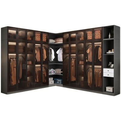 China (Size) Foshan Adjustable Modern Custom Wooden Wardrobe Wardrobe with Shelf and Hanger for sale