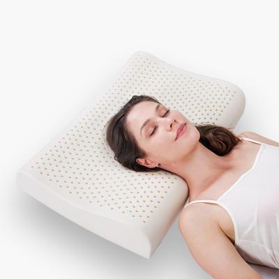 China Anti-static High Quality Natural Latex Pillow Low Curve Latex Pillow Ergonomic Cutout Latex Pillow For Home Sleeping for sale