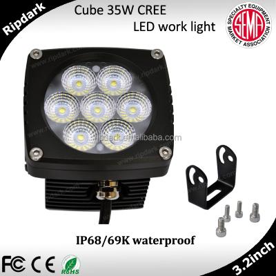 China super bright small 6063 aluminum alloy led auto light 35w work light led 24 v 4wd accessories for sale