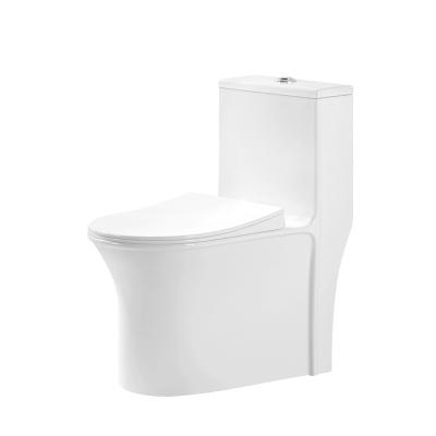 China Dual-Flush Hotel Home Bathroom One Piece WC Toilets Ceramic Toilet Pot CUPC Inodorous S-Trap Toilet for sale