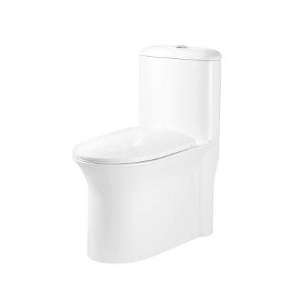 China Dual-Flush Hot Selling Chinese WC Toilet Bathroom S-Trap Ceramic One-Piece Inodorous Toilet for sale