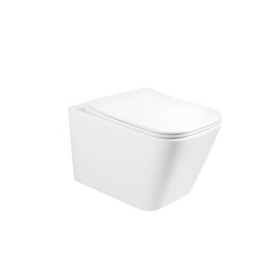 China Dual-Flush Bathroom Design Flush Toilet P-Trap Wash Down Toilet Pure White Wall Mount Toilet for sale