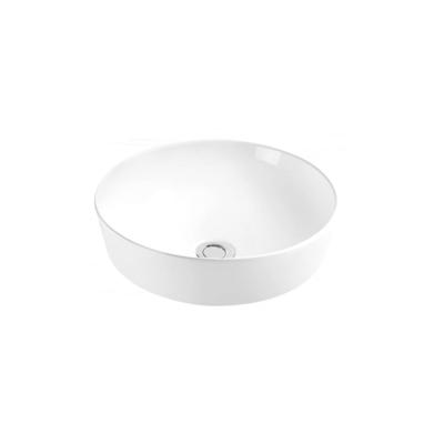 China Modern Wholesale Solid Surface Bathroom Sink Cabinet Countertop Basin Round Ceramic Washbasin for sale