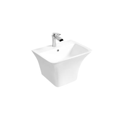 China Modern High Quality Wall-mounted Ceramic Basin Solid Surface Wash Basin Bathroom Sink Vani for sale