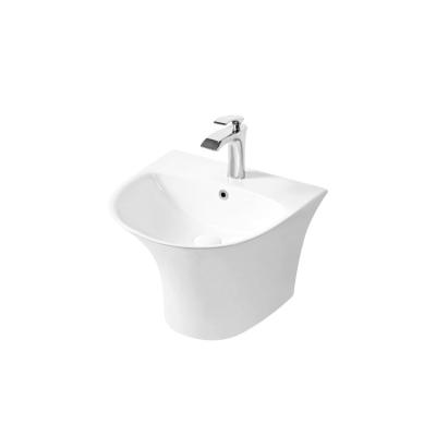 China Modern Original Bathroom Decoration Wash Basin Sink Cheap Bidet Ceramic Semi Pedestal Basin for sale