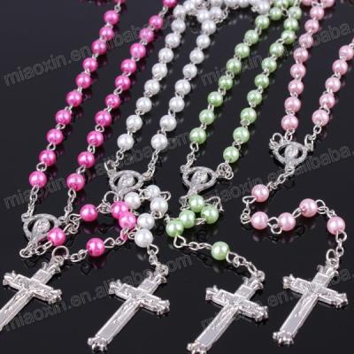 China Religious Catholic Religious Our Father Handmade Prayer Bead Rosary Chain Necklace for sale