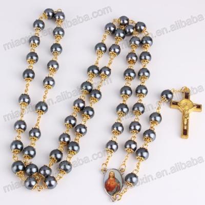 China Newest Religious Promotional Cheap Gold Round Bead Prayer Bead Rosary Jewelry Designs Necklace for sale