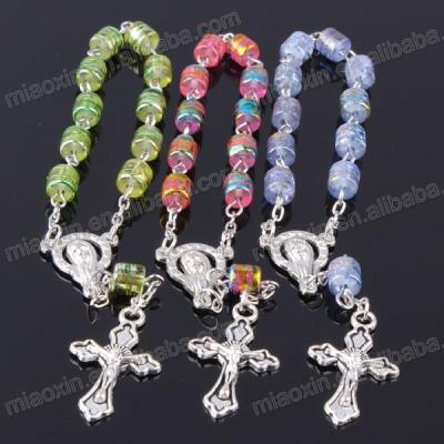 China Religious Rosary, Natural Stone Section Religious Cherry Blossom Decade Rosary, Cheap Decade Rosary for sale