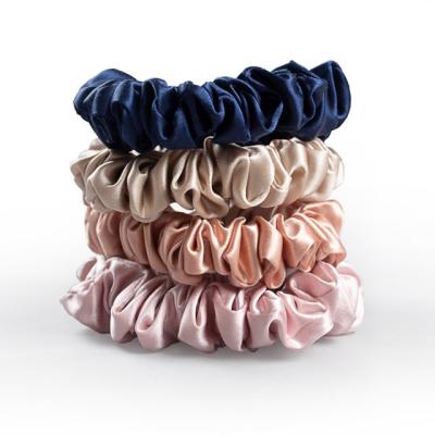 China BOOOGE 22mm Material Friendly Hair Ties Accessories Fashionable Elastic Scrunchies 100% Mulberry Silk Hair Scrunchies for sale