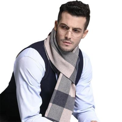 China BOOOGE 2021 High Quality Wool Scarf 100% Wool Plaid Men's Classic Winter Easy-Wearing Scarves for sale