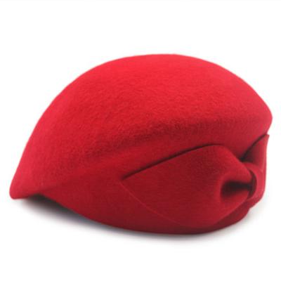 China Fashionable Woman High Quality Casual Woolen Fedora Beret Hat For Outdoor for sale