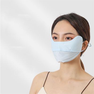 China 2 Ply 100% Summer UPLIFT BOOOGE Washable 100% Ice Silk Facemask With Adjustable Ear Straps for sale