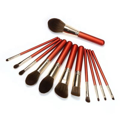 China Angular Blush Cosmetic Exquisite Makeup Tools Wood Logo Wooden Style Beauty Face OEM Eye Brush Soft And Comfortable for sale