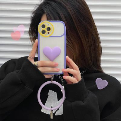 China Shockproof Circle Key Chain Wristband Clutch Phone Case For Iphone 13 Pro Max, Wristbands Phone Case For iphone 12 XS 7 8 Plus Max for sale