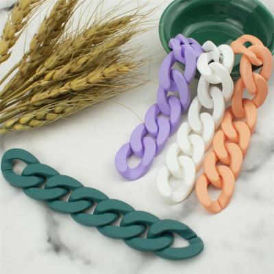 China Bag Accessories Charms Shapes Chain Links Lobster Keychains Acrylic Plastic Clasp For Bracelet Necklace Jewelry Making Findings Accessories 21*30mm for sale