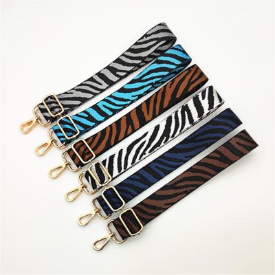 China Use it as a single cross body strap or double up the 3.8cm width zebra bag strap, zebra webbing shoulder straps for sale