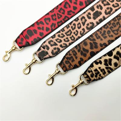 China Use it as a single cross body strap or a double up 3.9cm leopard print single cross body strap luxury wide leather bag shoulder strap for sale