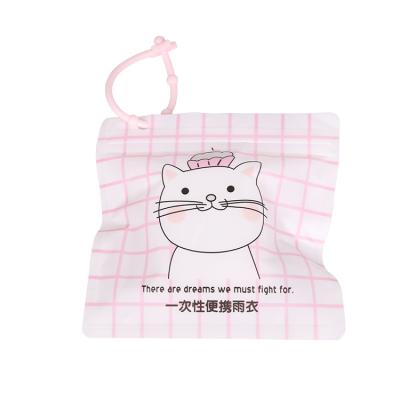 China Cute Bachelorette Waterproof Clothes Cat Waterproof Breathable Pe Toddler Pink Bachelorette Raincoats Rain Coat Raincoat for sale