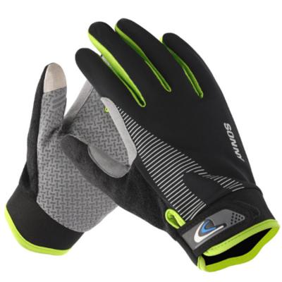 China Hot Selling Soft Comfortable Feeling Ice Silk All Finger Gloves Golf Bicycle Sun Protection Non-slip Outdoor Riding Gloves for sale